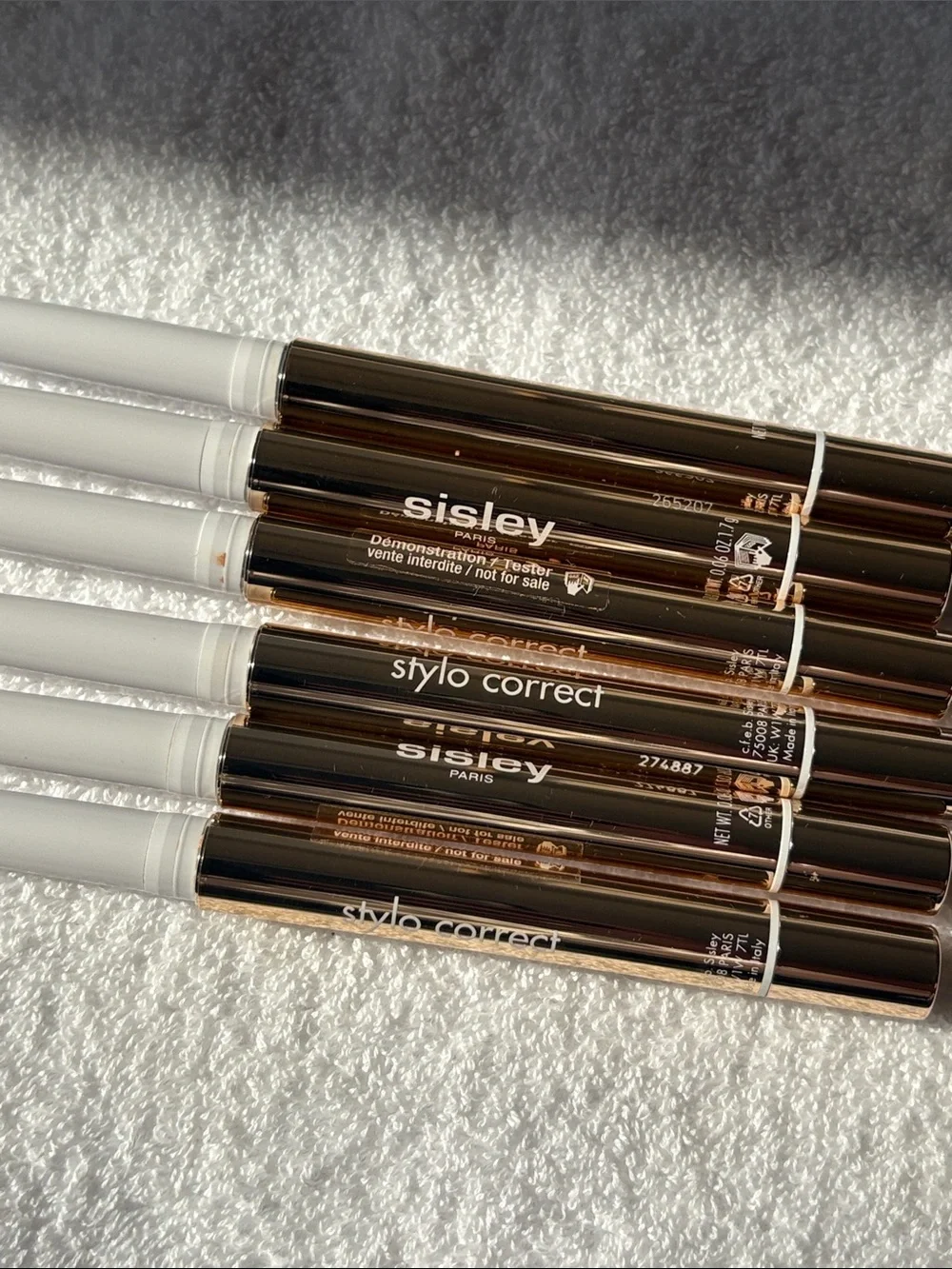 Sisley Stylo correct concealer pens.  6 shades gently used and never used.